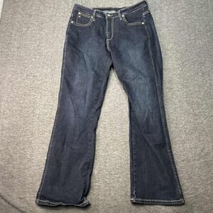 Aura Jeans Wrangler Women 30x28 Flared Jeans Dark Wash Versatile Stylish